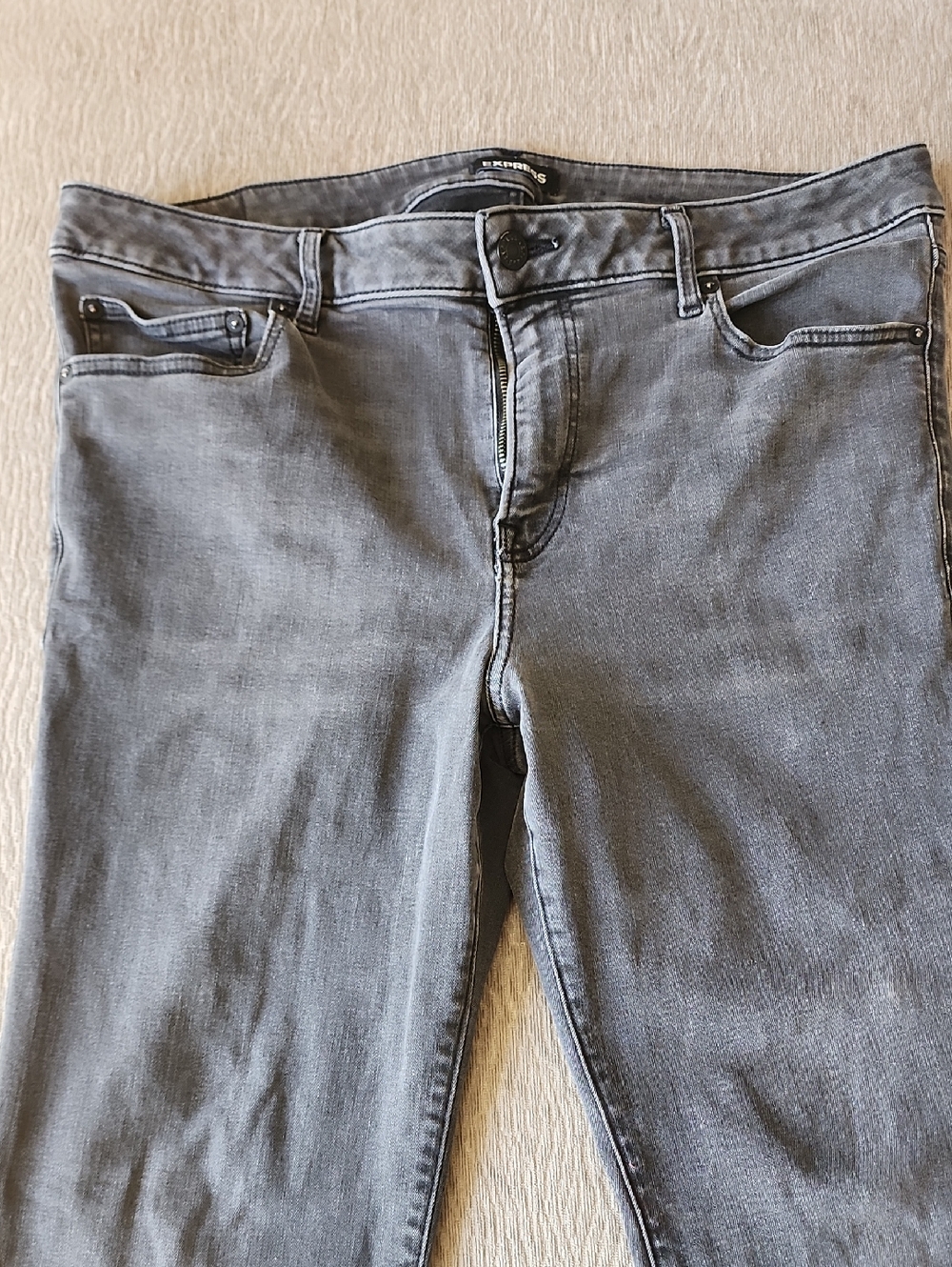 Express Mens Jeans in Gray Wash